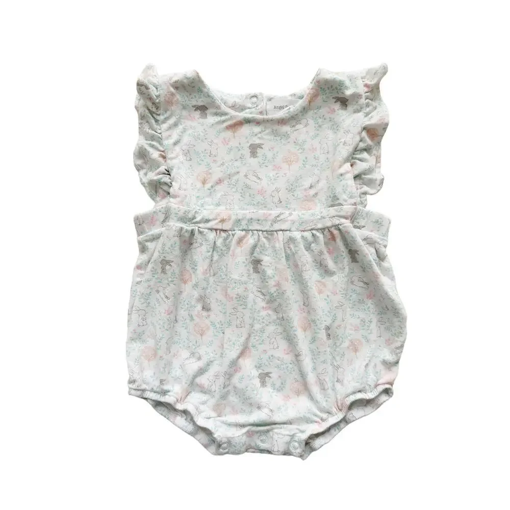 Angel Dear Bamboo Bunny Romper Size 6-12m